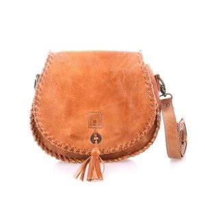 Ladies Bed Stu Half Moon Saddle Bag in Tan Rustic